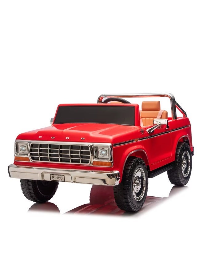 Ford 24V Classic Ford Bronco: Light red Retro Legend, Ready for Dual Adventures-light red - Image 1